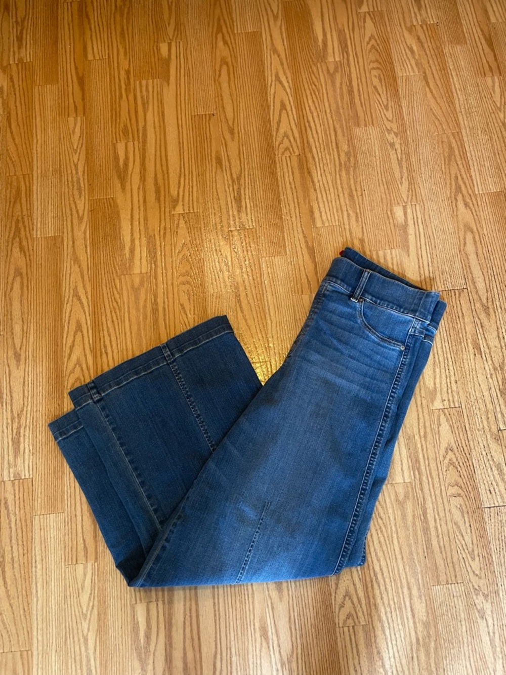 SPANX Women's Dark Blue Wide Leg Jeans